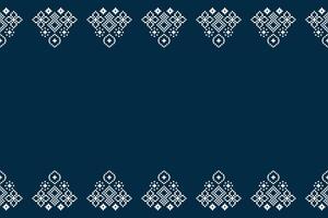 ethnique géométrique en tissu modèle traverser point.ikat broderie ethnique Oriental pixel modèle marine bleu Contexte. abstrait, vecteur, illustration. texture, vêtements, écharpe, décoration, motifs, soie fond d'écran. vecteur