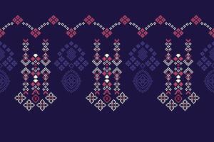 ethnique géométrique en tissu modèle traverser point.ikat broderie ethnique Oriental pixel modèle violet violet Contexte. abstrait, vecteur, illustration. texture, vêtements, décoration, motifs, soie fond d'écran. vecteur