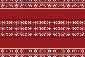 ethnique ikat en tissu modèle géométrique style.africain ikat broderie ethnique modèle rouge Noël journée Contexte. résumé, vecteur, illustration.texture, vêtements, cadre, décoration, motif. vecteur