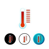 illustration de l'icône du thermomètre abstrait vecteur