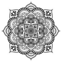 mandala pour henné, Mehndi, tatouage, décoration, coloration livre. décoratif rond ornements. ethnique Oriental circulaire ornement vecteur. anti stress thérapie dessin vecteur