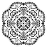 mandala pour henné, Mehndi, tatouage, décoration, coloration livre. décoratif rond ornements. ethnique Oriental circulaire ornement vecteur. anti stress thérapie dessin vecteur