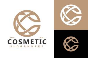 c cosmétique nœud logo conception vecteur modèle