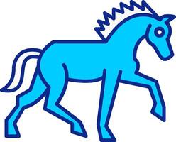 cheval bleu rempli icône vecteur