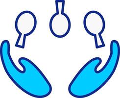 jonglerie bleu rempli icône vecteur