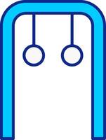 gymnastique anneaux bleu rempli icône vecteur