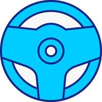 pilotage roue bleu rempli icône vecteur