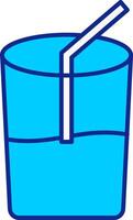 boisson bleu rempli icône vecteur
