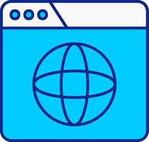 site Internet bleu rempli icône vecteur