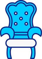 trône bleu rempli icône vecteur