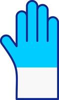 nettoyage gants bleu rempli icône vecteur