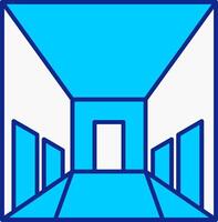 couloir bleu rempli icône vecteur