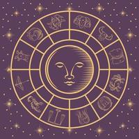 signes du cercle horoscope vecteur