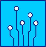 circuit bleu rempli icône vecteur