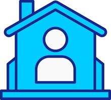 Résidentiel utilisateur bleu rempli icône vecteur