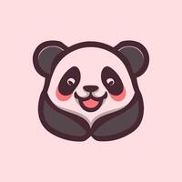 vecteur logo avec une mignonne et stylisé Panda