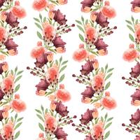 Modèle vintage textile style floral aquarelle luxuriante sans soudure, aquarelle fleurs isolé sur fond blanc. Décor de fleurs design pour carte, faites gagner la date, cartes d&#39;invitation de mariage, affiches, bannières. vecteur