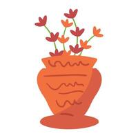 mignonne illustration les plantes dans des pots vecteur