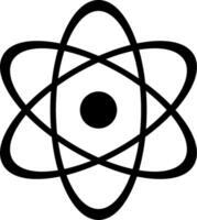 unifié noir et blanc vecteur - réagir et atome logos avec nucléaire et ion vecteurs
