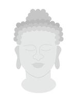 vecteur Bouddha statue plat illustration. yoga symbole vecteur clipart