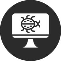 ordinateur virus vecteur icône vecteur icône