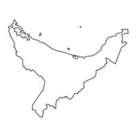 baie de beaucoup Région carte, administratif division de Nouveau zélande. vecteur illustration.
