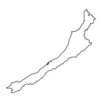 Ouest côte Région carte, administratif division de Nouveau zélande. vecteur illustration.