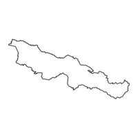 madhesh Province carte, administratif division de Népal. vecteur illustration.