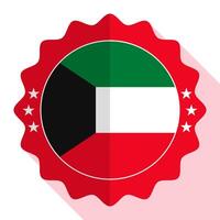 Koweit qualité emblème, étiqueter, signe, bouton. vecteur illustration.