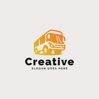 Orange pente logo conception pour une transport entreprise sur une nettoyer Contexte vecteur