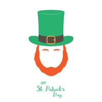 Leprechaun irlandais à la barbe rouge. vecteur