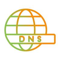 DNS serveur vecteur icône