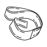 icône de sangles de tuyau. doodle dessinés à la main ou style d'icône de contour vecteur