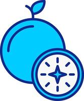 goyave bleu rempli icône vecteur