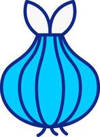 oignon bleu rempli icône vecteur