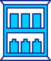 médicament cabinet bleu rempli icône vecteur