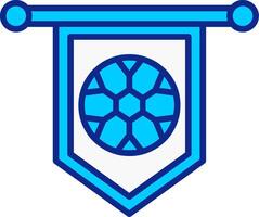 Football bannière bleu rempli icône vecteur