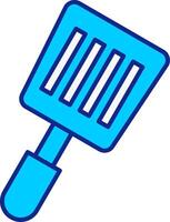 spatule bleu rempli icône vecteur