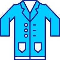 laboratoire manteau bleu rempli icône vecteur
