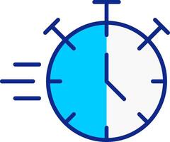 chronomètre bleu rempli icône vecteur