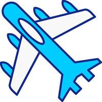 jet avion bleu rempli icône vecteur