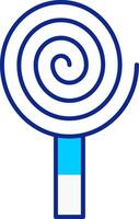 spirale bleu rempli icône vecteur