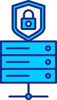 Les données protection bleu rempli icône vecteur