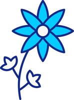 orchidacées bleu rempli icône vecteur