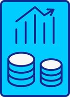 la finance rapport bleu rempli icône vecteur