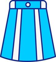 longue jupe bleu rempli icône vecteur