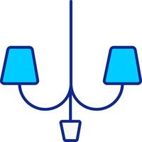 lampe bleu rempli icône vecteur
