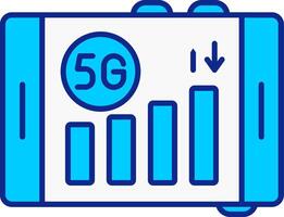 signal bleu rempli icône vecteur