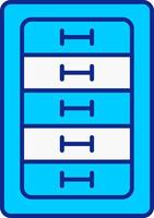 cabinet tiroir bleu rempli icône vecteur