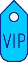 VIP passer bleu rempli icône vecteur